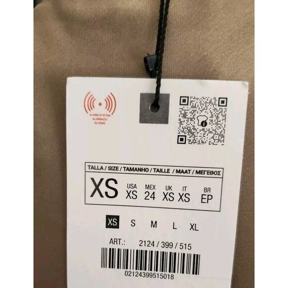 Zara Olive Green Satin Maxi Dress - Picture 7 of 13